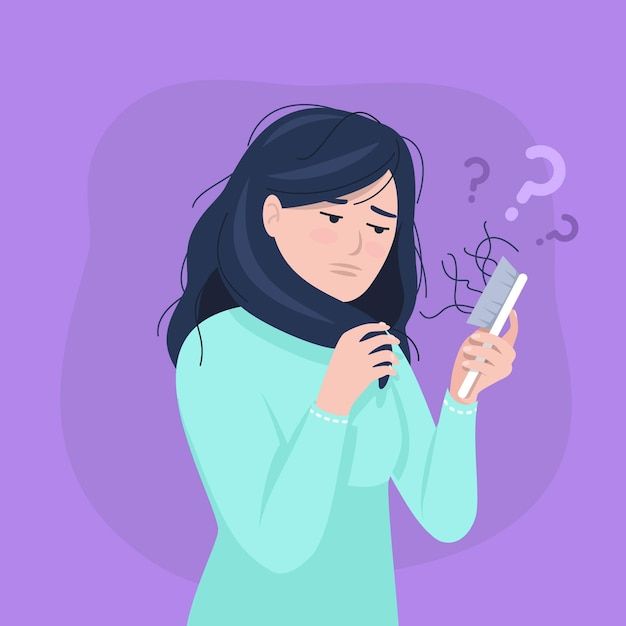 Free Vector _ Flat-hand drawn hair loss concept